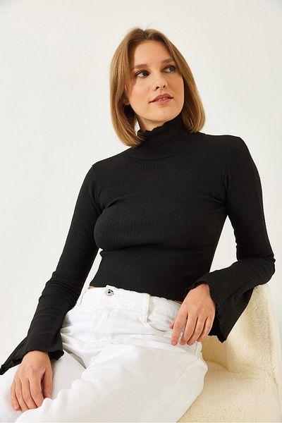 Bianco Lucci Women's Half Turtleneck Blouse 0205 60261139