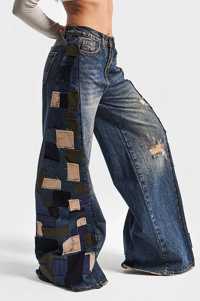 its basic T.Jeans Color Palazzo Fit női farmer - különleges design