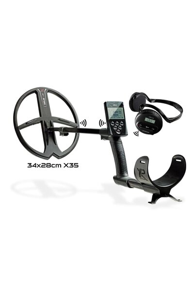XP DEUS Metal Dedektör - Ana Kontrol Ünitesi WS4 Kulaklık 34x28cm X35 Başlık ile