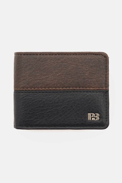 Pull & Bear Faux leather wallet with panel design