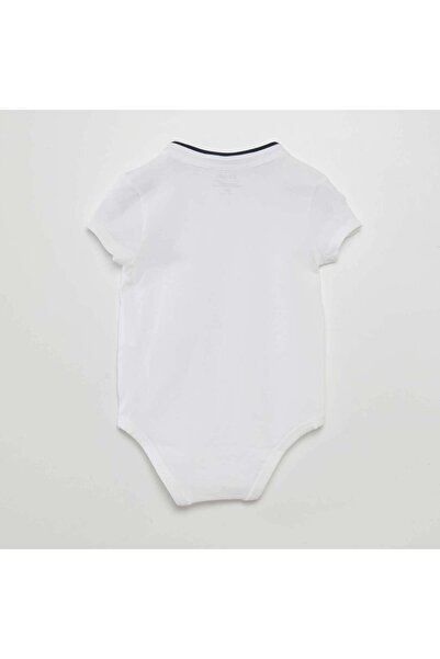 KIABI Jersey body with mandarin collar WHITE