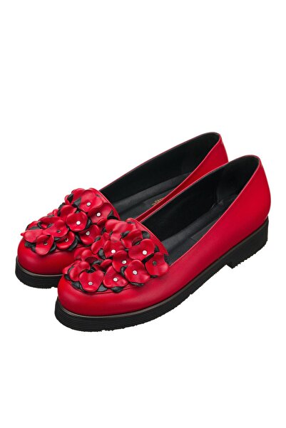 COSTO 40-41-42-43-44 Numara R8000 Kırmızı Içi Dana Derisi Rahat Geniş Kalıp Yeni Sezon Büyük Numara Kadın