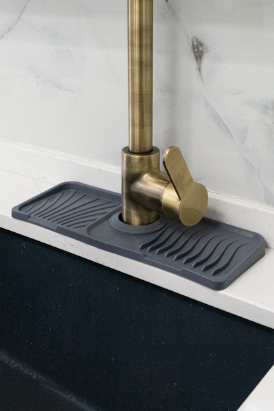 ATA HOME Musluk Matı Elastik Silikon Mutfak Ve Banyo İçin Lavobo Su Tutucu Mu...