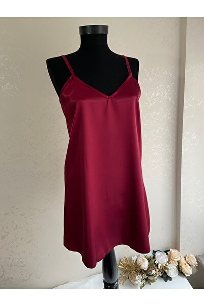 LE FANTASİA 1Adet Sade Saten Gelin Gecelik