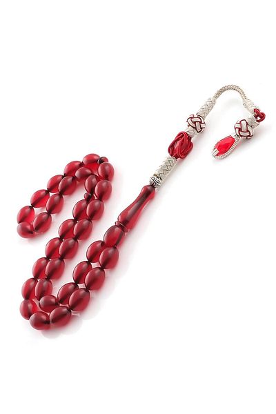 TESBİHCİBABA Bafon Tassel Baby Cut Clamping Amber Rosary