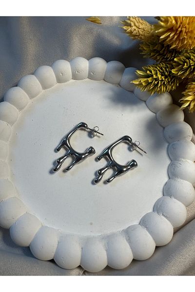 sorella Flowing Drop Steel Earrings