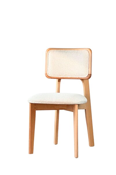 Woodenbend Mirla Natural Ahşap Döşemeli Sandalye Tekli – Kayın Ağacı Natural Renk Rahat Yemek Sandalyesi