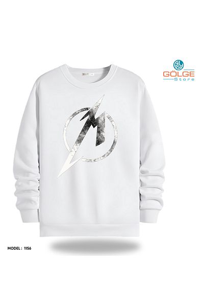 Gölge Store Infinite Rock Spirit: Metallica Image Sweatshirt Now in Stock |   Crew Neck Unisex Slimfit