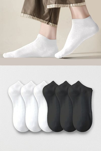 BLACK DEER Unisex 6 ζευγάρια βαμβακερά μποτάκια μέχρι τον αστράγαλο