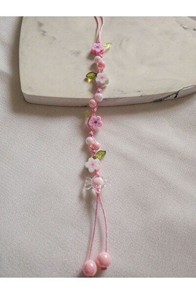 Leydia accessory Sarmaşık Çicek Detaylı Telefon Charm Çanta Ve Anahtar Süsü A...