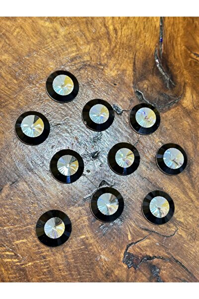 Gönülden Tasarım 2,50 CM ΔΙΑΜΕΤΡΟΣ 10 ΤΕΜΑΧΙΩΝ ΑΣΗΜΕΝΙΟ ΧΡΩΜΑ ΠΕΤΡΑ ΡΟΥΧΑ ΣΕΤ...