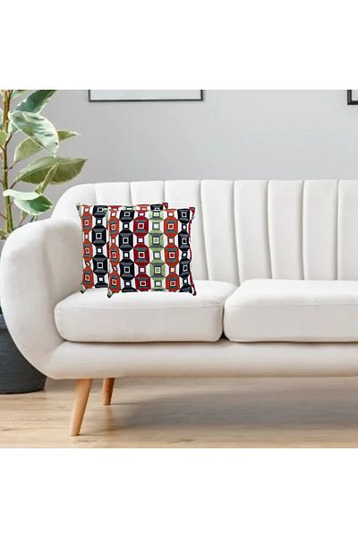 Donetella 2- Piece Modern 45x45 Throw Pillow Cover -,Decorative Covers for Cushions, Filling Not Included