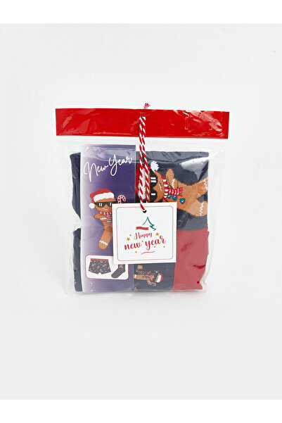 LC Waikiki Yılbaşı Temalı Erkek Boxer ve Çorap