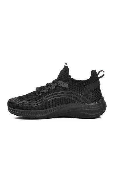 WALKWAY Black-Black Unisex Sports Shoes