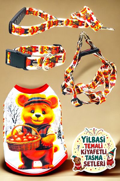 Angelapets Dog Clothes and Collar Set - Chest and Neck Collar, Walking