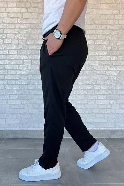 MİSHAR İTALİA Black Men's Elastic Waist Jogger Pants