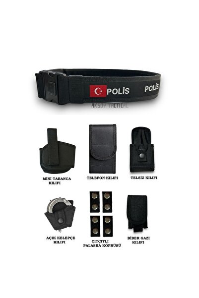 a+ aksoy tactical Polis Yazılı Palaska Set