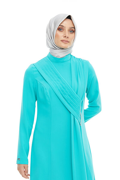 Setrms Mint Pile Ve Taş Detaylı Abiye Elbise 2425000