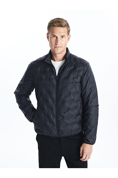 LC Waikiki Black Standard Fit Stand Collar Men's Puffer Jacket