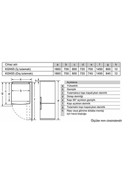 Profilo BD3055IECN NOFROST BUZDOLABI