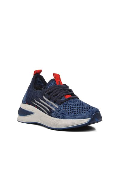 WALKWAY Navy Blue-Ice-Red Children's Sports Shoes