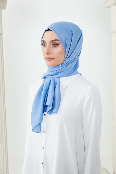 Setrms Şal de mătase modal cu model Str BLUE 242904218