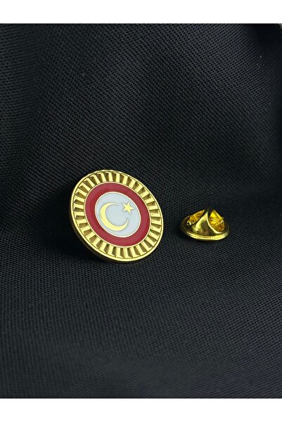 Kuyumcudan Ayyıldız Rozet 925 Ayar Gümüş Üzeri Altın Kaplama