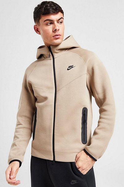 Nike Унисекс суитшърт с качулка Tech Fleece Windrunner - кафяв