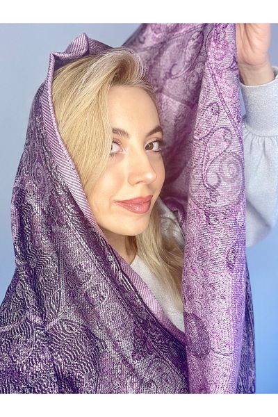 Çeşme Home Women's Cashmere and Silk Mixed Original Pashmina Shawl Scarf