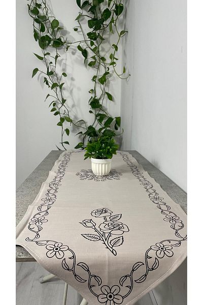 Sobe Hediyelik Φούντα Χειροποίητο Λινό Runner