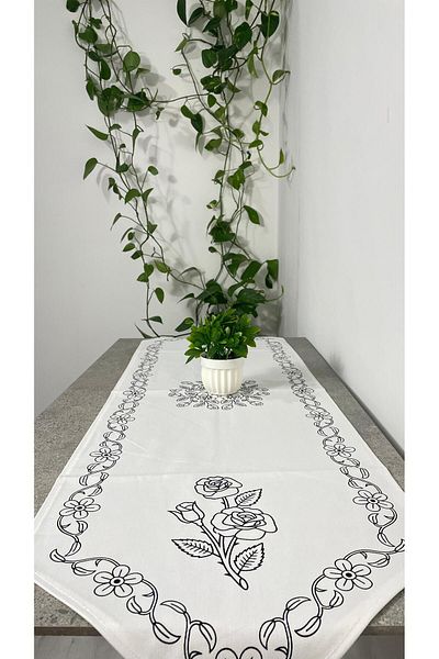 Sobe Hediyelik Φούντα Χειροποίητο Λινό Runner