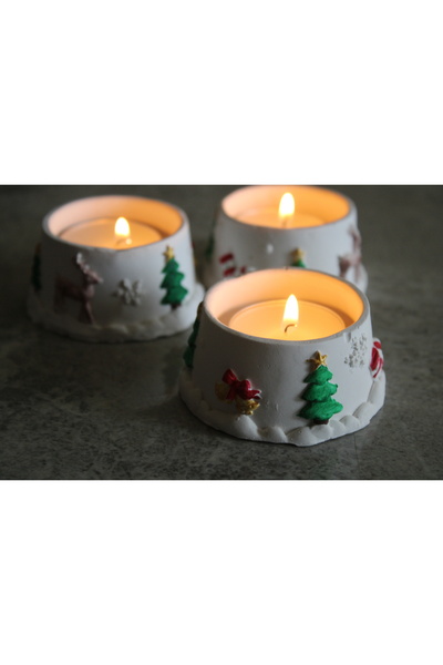 LappeL Yılbaşı Temalı Mumluk, Yeni Yıl Temalı Tealight Mumluk, Mum Hediyemizdir.