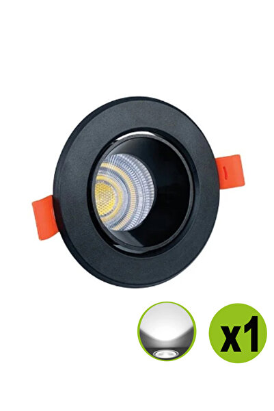 ŞANLED 6w Sıva Altı Oynar Başlık Gu10 Siyah Kasa Beyaz Işık Led Spot Lamba-1 ...