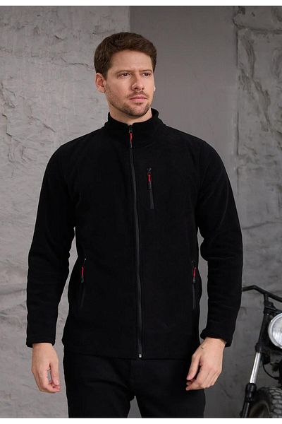 Öz klas Store Men's Fleece Full Zipper Pocket Outdoor Fleece Jacket