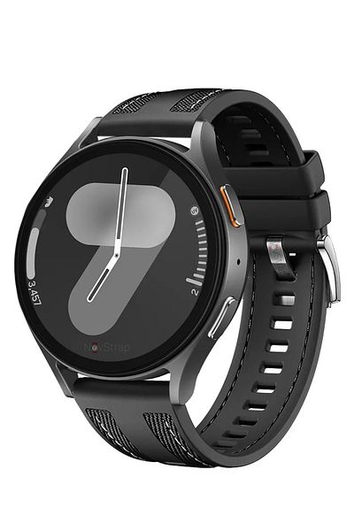 NovStrap ساعة سامسونج جالاكسي ووتش 7 في 7 في 4 5 5 6 كلاسيك 40 42 42 43 44 45 46 46 47 مم سوار متوافق 20 مم هجين مخيط