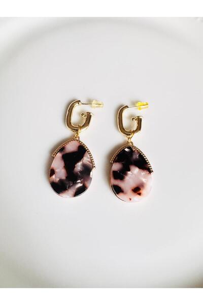 DEVİ fashion Leopard Drop Earrings with Silver Clip