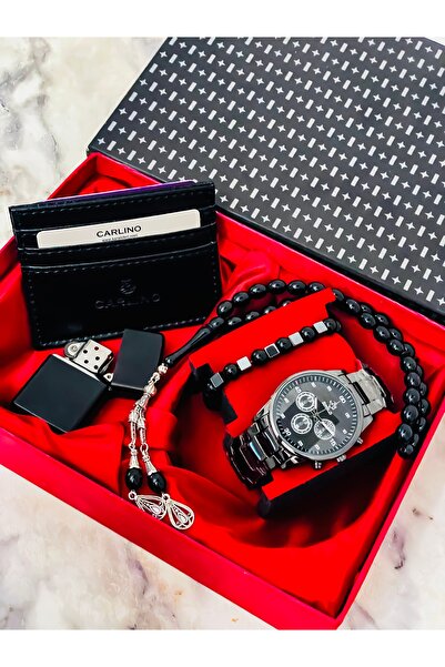 S.POLO ERKEK KOL SAATİ ÇAKMAK TESPİH KARTLIK BİLEKLİK SET BABALAR GÜNÜ SEVGİL...