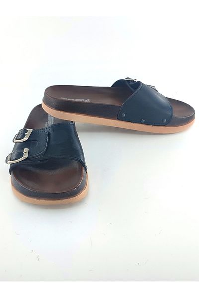 Esem Women's Anatomic Sole Double Buckle Daily House, Street, Misphire and Dower Slippers