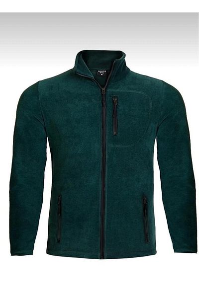 Kuraff Giyim Ανδρικό Polar Fleece Jacket εξωτερικού χώρου με τσέπες με φερμουάρ