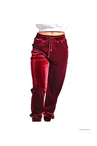 Velvet French Velvet Winter Women's Sweatpants with Pockets