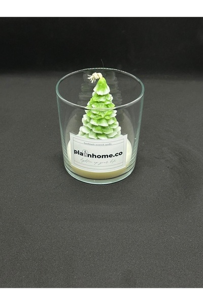 Yılbaşı Ağacı Temalı Çam Ağacı Tasarım Hediyelik Soya Noel Mum
