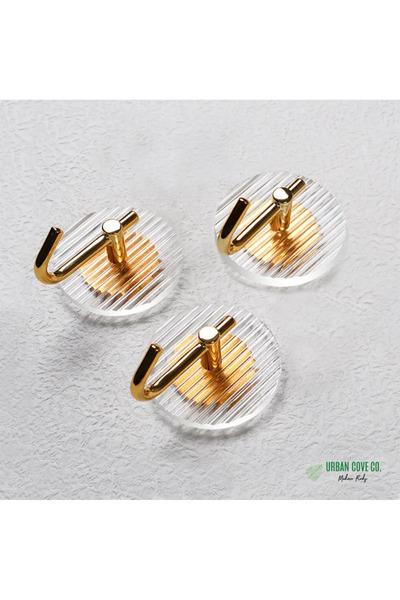 UrbanCove Co شماعات أكريليك أنيقة وأنيقة ذاتية اللصق - مجموعة من 3 قطع، تركيب...