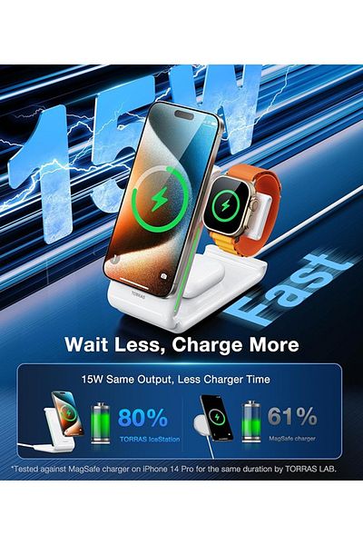 TORRAS 3-in-1 Wireless Charger White