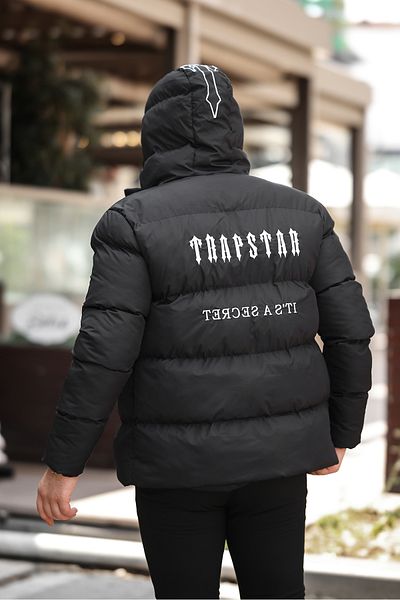 Abalı Trapstar Men's Inflatable Coat and Embroidery Detailed Product Waterproof and Windproof