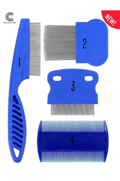 CREACTOR Bit Tarağı Seti Kedi Pire Tasması Bit Şampuanı Pire Tozu Kedi Tüyü T...