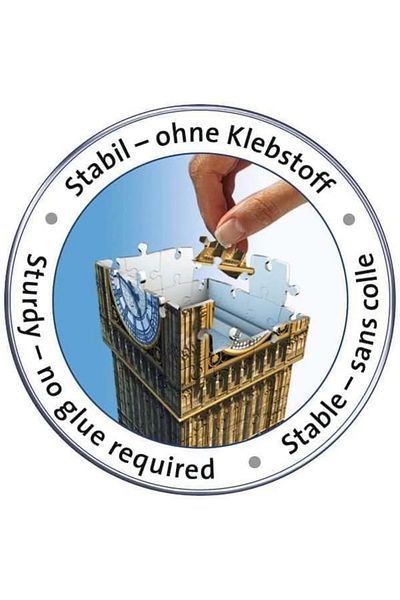 RAVENSBURGER Big Ben Clock Tower 3D Puzzle - New Design, Efshopx ( 125548 )