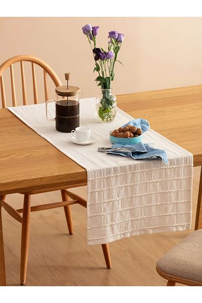 LC Waikiki Ecru Striped Runner - 45X150 cm
