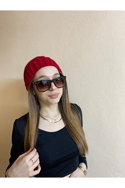 sema aksesuar New Season Women's Pompom Knitwear Knitted Beanie Hat - New Year Christmas Gift