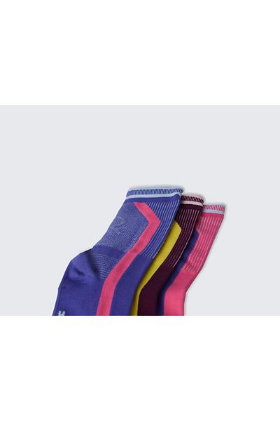 United Colors of Benetton Set de 3 șosete lungi unisex violet mix de culoare contrastantă