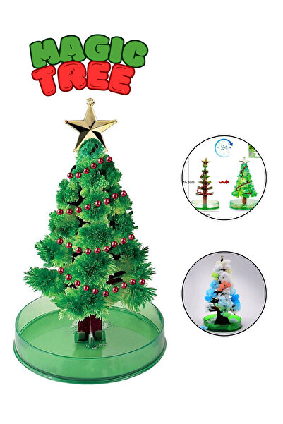 Genel Markalar Sihirli Çam Ağacı - 24 Saatte Yeşeren Dekoratif Yılbaşı Ağacı- Magic Tree - Magic Sakura